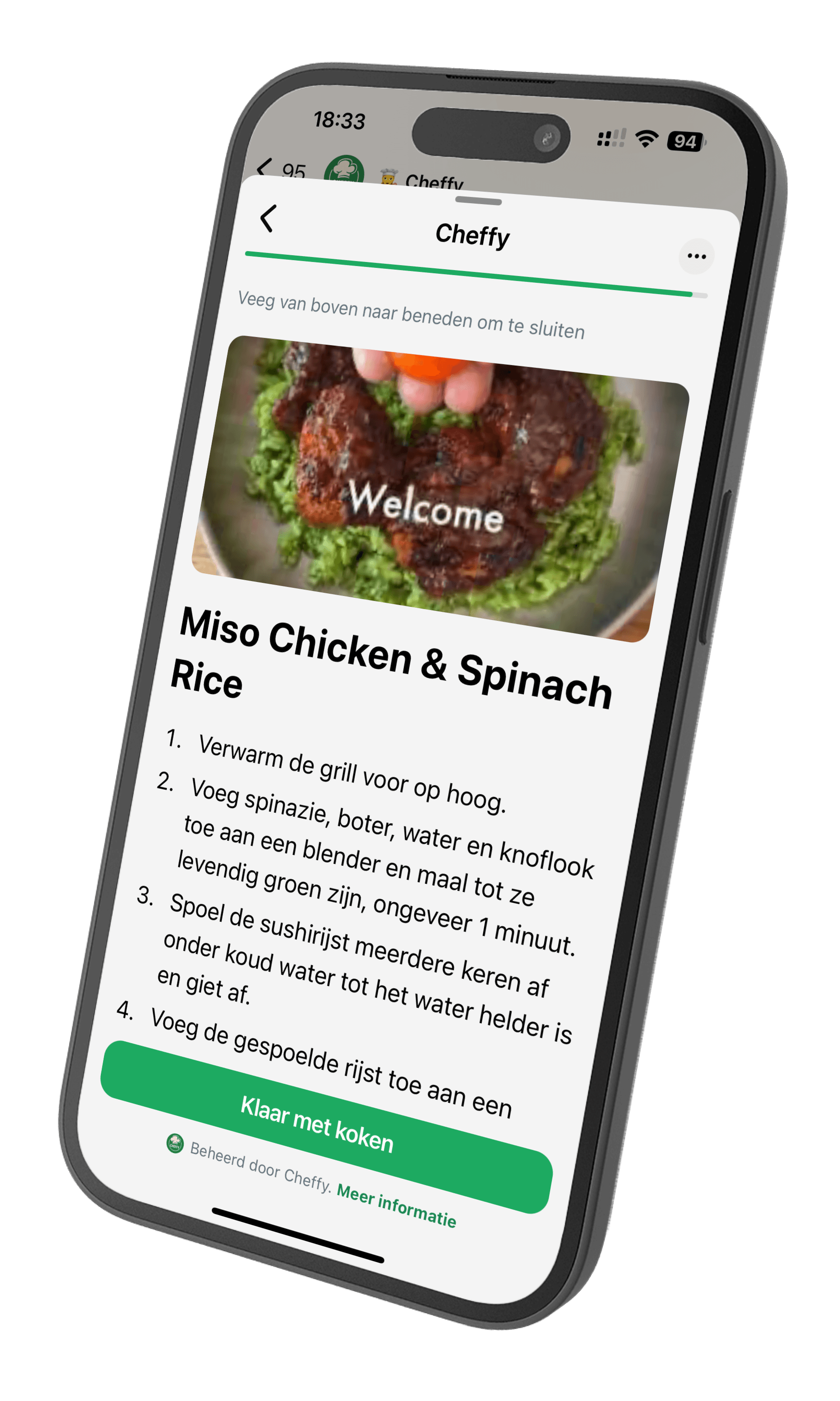 Cheffy demo for Chaos in kookstappen