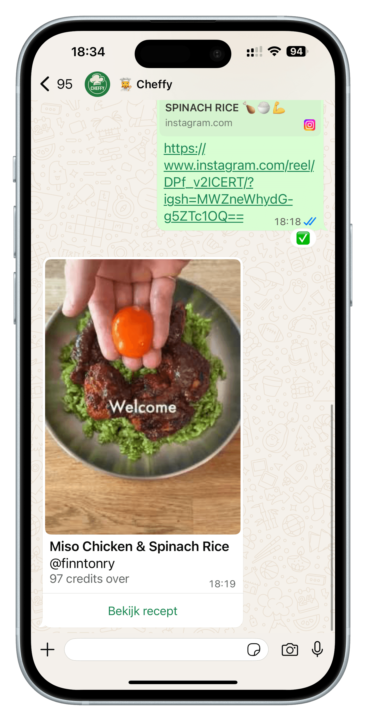 Cheffy demo for Recepten verdwijnen of raken kwijt
